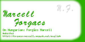 marcell forgacs business card