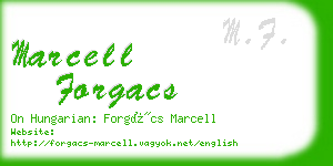 marcell forgacs business card